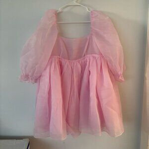 selkie the angel delight puff sleeve dress in pink💕